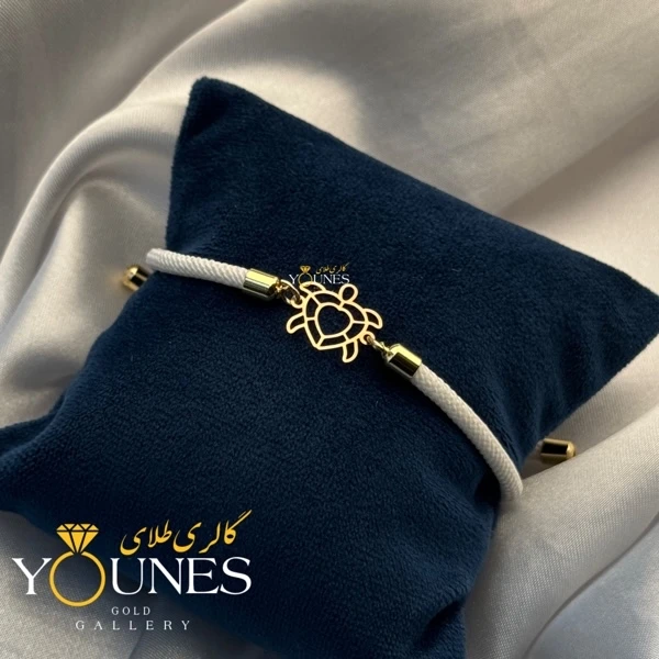 دستبند لاک پشت طلا لیزری